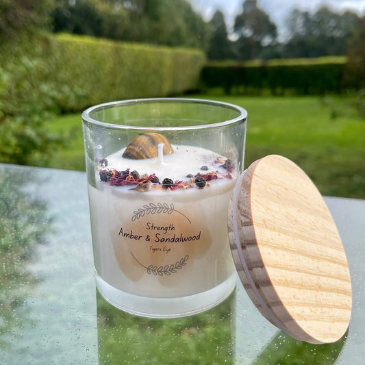 Amber and Sandalwood Soy Wax Candle