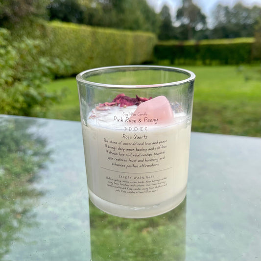 Rose and Peony Soy Wax Candle