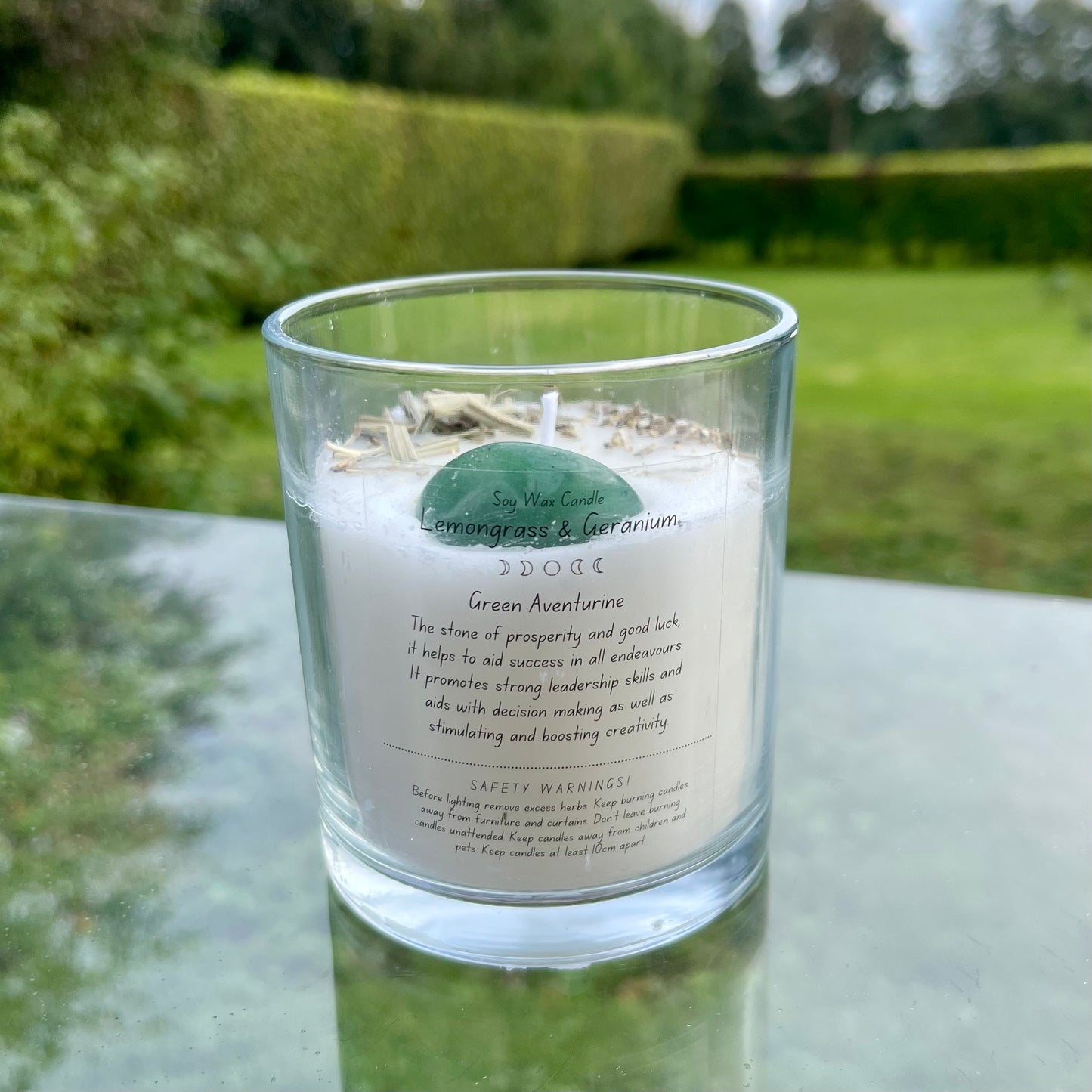 Lemongrass and geranium Soy Wax Candle