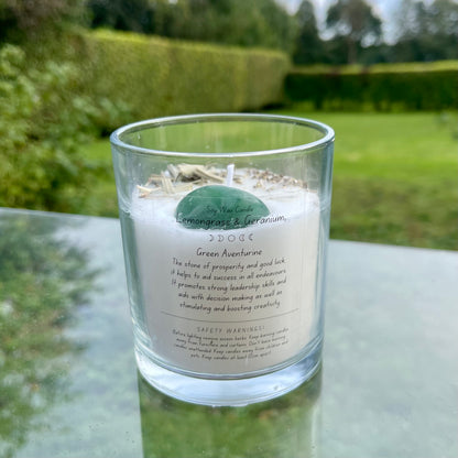 Lemongrass and geranium Soy Wax Candle