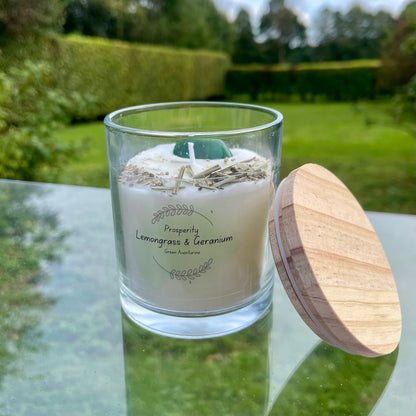 Lemongrass and geranium Soy Wax Candle